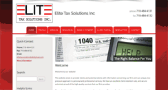 Desktop Screenshot of elitetaxsolutionsinc.com