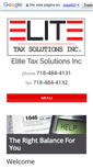 Mobile Screenshot of elitetaxsolutionsinc.com