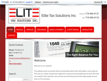 Tablet Screenshot of elitetaxsolutionsinc.com